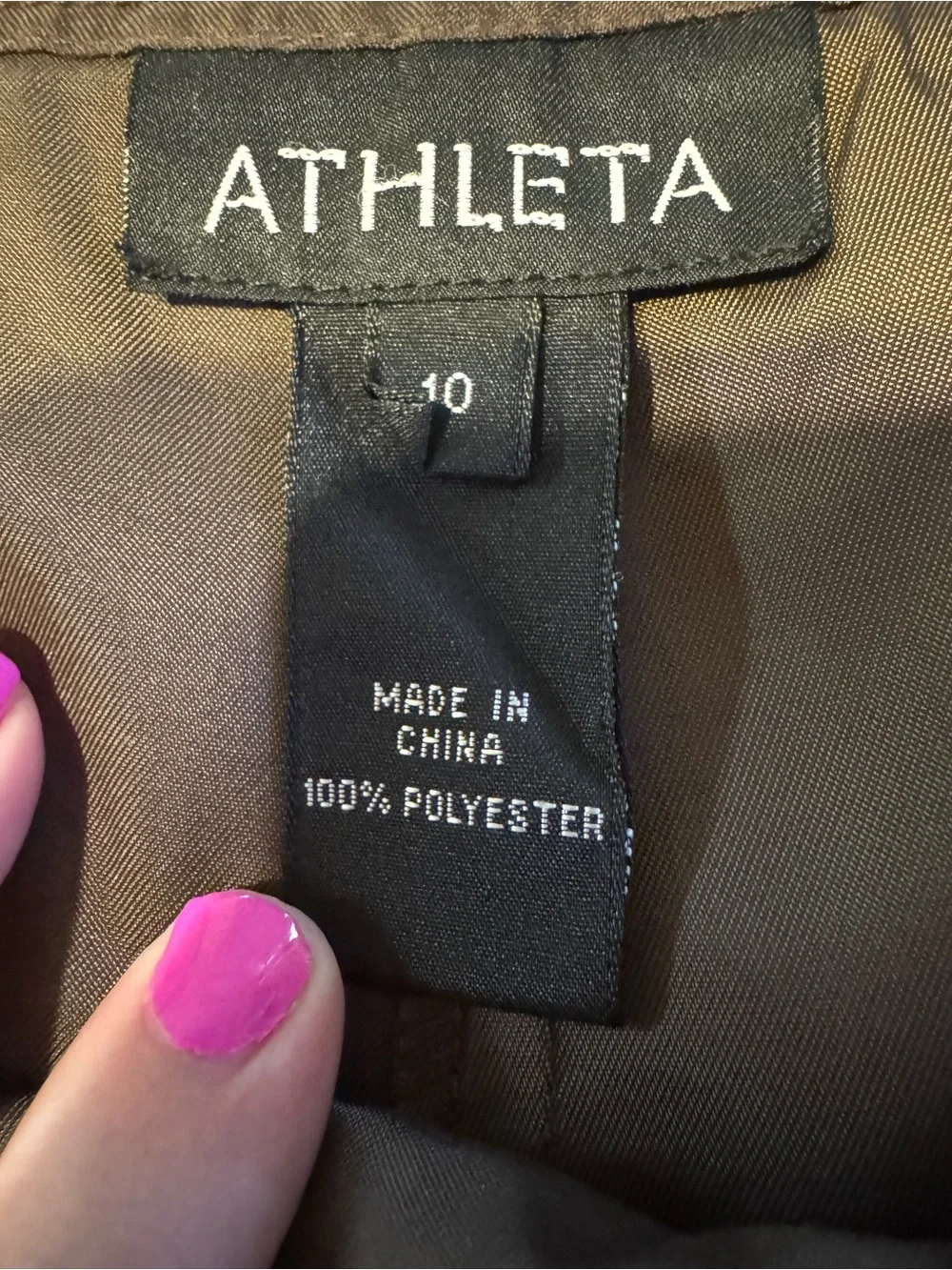 Athleta brown pleated